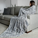 (Extra Large 150cm x 200cm , Gray) - Graced Soft Luxuries Oversized Softest Warm Elegant Cosy Faux Fur Home Throw Blanket 150cm x 200cm by, Grey Tie Dye