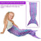 Mermaid Tail Blanket Ultra-Soft Flannel Sleeping Blanket Fish Scale Pattern Sleeping Bag Comfortable Mermaid Tail Snuggle Blanket Cute Mermaid Blanket for Kids Adults 50x145cm(Gradient Color)