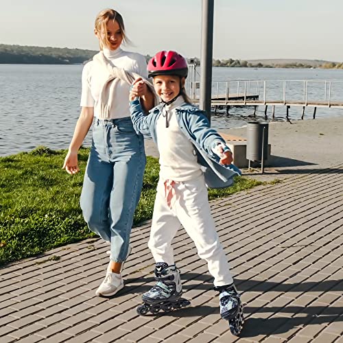 Adjustable Roller Blades, Inline Skates for Girls Kids, Light Up Adult Roller Blades Skates for Boys Girls Children Teens Women Outdoor Indoor(Black Camo)