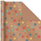 Hallmark Colorful Recyclable Christmas Wrapping Paper with Cut Lines on Reverse (3 Rolls: 90 sq. ft. ttl) Kraft Brown with Snowflakes, Pink Trees, All Kinds of Merry"
