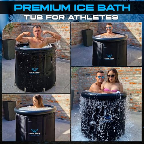 Ice Bath Tub for Athletes - Cold Plunge Tub Outdoor and Indoor - Cold Plunge Barrel for Muscle Recovery - Portable Ice Bath Tub for Cold Water Therapy - Ice Bath Tub for Adults With Lid by Cool Mind
