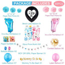 Uandhome 65pcs Balloon Set Gender Reveal Party Decoration Set "Boy or Girl" Foil Balloon Baby Party Supplies Decorations Kit