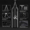 Punching Bag Set for Adults with Gloves, Heavy Punching Bags Hanging, Boxing Fitness Workout Training Kick - Unfilled