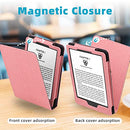 WALNEW Flip Case for All-New Kindle 11th Generation (2022 Released) – Two Hand Straps PU Leather Vertical Multi-Viewing Stand Cover with Auto Wake/Sleep Fits Kindle 11th Generation 2022