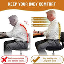 Aerostralia Seat Cushion, Desk Chair Cushion, Memory Foam Seat Cushion, for Office Chairs, Sciatica Car Seat Cushion for Back Coccyx Tailbone Pain Relief, No-Slip Protects (Black)