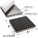 NON SLIP FURNITURE PADS X-PROTECTOR -PREMIUM 8 pcs 4â€ Furniture Pad! Best SelfAdhesive Furniture Grippers Rubber Feet Couch Stoppers â€“Ideal Furniture Floor Protectors Furniture Feet for Fix Furniture