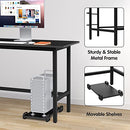 Ufurniture Black L-Shape Computer Desk Corner Table Student Home Office Study Workstation