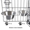 Petmaker Set of 2 Stainless-Steel Dog Bowls - Cage, Kennel, and Crate Dog Bowls Hanging for Food and Water - 8oz Each and Dishwasher Safe by