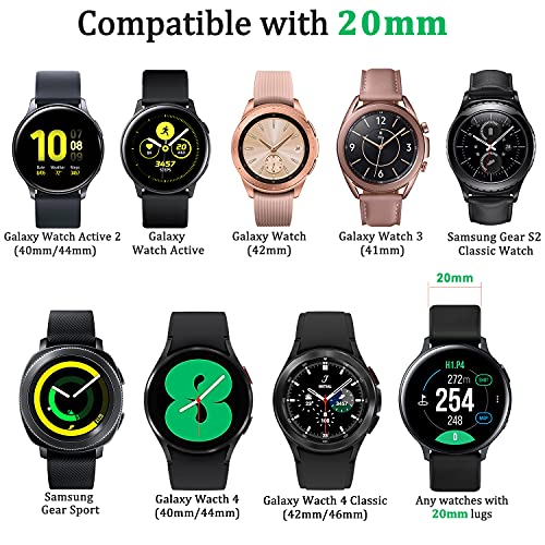 4 PACK Bands Compatible with Samsung Galaxy Watch 4 Band 40mm 44mm, Galaxy Watch 4 Classic Band 42mm 46mm, Galaxy Active 2 Watch Band, 20mm Adjustable Silicone Sport Strap Replacement Band for Galaxy Watch 4 Women Men (RoseGold+Gold+White+Black)