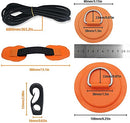 Vashly 7Pck D-Ring Patch Kayak D Ring Pads & 20ft Strong Elastic Bungee Shock Cord with Hooks Bungee Deck Rigging Kit for PVC Inflatable Boat Sup Kayak Canoe Deck Surfboard Raft Stand Up Paddle Board