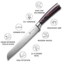 PAUDIN Bread Knife, 8 Inch Bread Slicing Knife, German High Carbon Stainless Steel Serrated Edge Knife with Ergonomic Handle, for Homemade, Crusty Bread