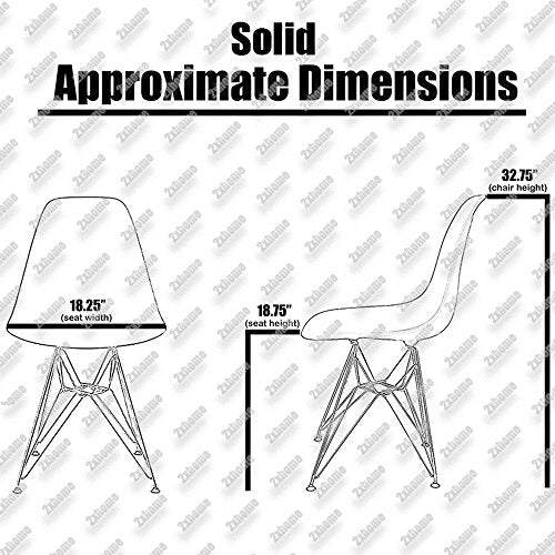 2xHome CH-RayWire Dining Chair, Clear,1 Piece