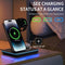 HEYMIX 3 in 1 Wireless Charger, 15W Fast Wireless Charging Station, 3-in-1 Wireless Phone Charging Dock Stand Compatible with AirPods, iWatch, iPhone14/13, Samsung Galaxy S22/S21 (with QC3.0 Adapter)