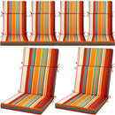 Chitidr 6 Pack High Back Outdoor Chair Cushions Bulk, Waterproof Sponge Foam Outdoor Rocking Chair Cushions, Outdoor Chair Cushion Seat and Back Patio Chair Pad for Indoor and Outdoor (Boho)