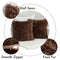 MIULEE Pack of 2 Luxury Faux Fur Throw Pillow Cover Deluxe Decorative Plush Pillow Case Cushion Cover Shell for Sofa Bedroom Car 18 x 18 Inch Chocolate