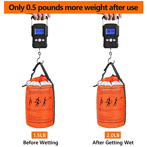 Zixar Water Rescue Throw Bag with 70 Feet of Rope in 3/10 Inch Tensile Strength Rated to 1844lbs, Throwable Device for Kayaking and Rafting, Safety Equipment for Raft and Boat