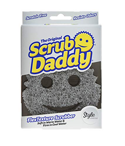 Scrub Daddy Sponge -Style Collection- Scratch-Free Scrubber for Dishes and Home, Odor Resistant, Soft in Warm Water, Firm in Cold, Deep Cleaning Kitchen and Bathroom, Dishwasher Safe, Multi-use, 1ct