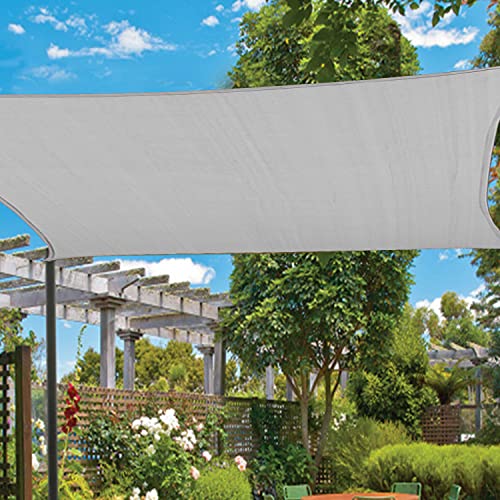 Shade&Beyond Sun Shade Sail Rectangle Canopy 20' x 16' Sail Shade Sun Shades for Patios Light Grey