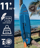 X-Power Stand Up Paddle Board Ultra-Light Inflatable Paddleboard with ISUP Accessories,Fins,Adjustable Paddle, Pump,Backpack, Leash,