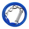 33 FT Dog Leads, Heavy Duty Dog Tie Out Cable Sturdy Long Line Lead for Dogs Training Outdoor in Yard or Camping (Blue)