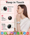 LIGE Smart Watch for Women Bluetooth Call, 2023 Newest Smartwatch with Heart Rate Sleep Monitor,100+ Sports, Message Reminder, IP68 Waterproof Sports White Leather Ladies Smart Watch for Android iOS
