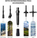 Naturehike Trekking Poles – Collapsible, Lightweight, Shock-Absorbent, Hiking, Walking & Running Sticks with Anti-Slip Cork Grips, Quick Locks, 4 Season/All Terrain Accessories and Carry Bag (Black)