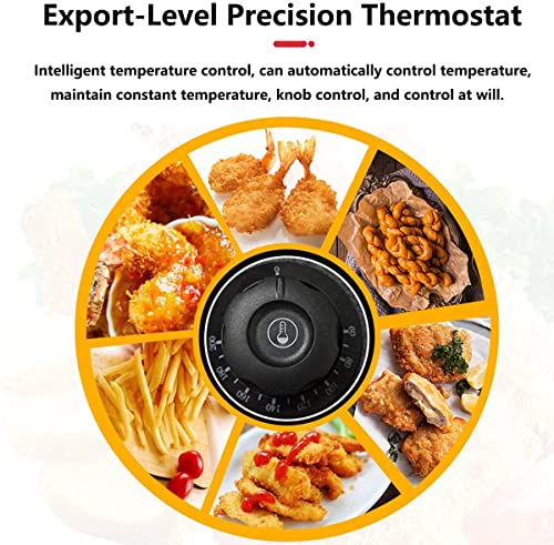 TOMVAES Electric Deep Fryer,Frying Machine,Household Fryer,Stainless Steel Countertop Single Tank Deep Fryer w/Fryer Basket, for French Fries Fried Chicken Donuts and More(6L)