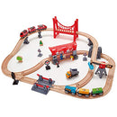 Hape Busy City Rail Train Set Vehicle Pretend Play Kids/Toddler Activity Toy 3+