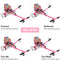 LJX Hoverboard Seat Attachment, Go Kart, Hoverboard Accessories for 6.5” 8” 10” Two Wheel Self Balancing Scooter, Suitable for Kids & Adults(Pink)