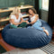 Jaxx 6 Foot Cocoon Large Bean Bag Chair for Adults, Microsuede Navy