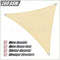 ColourTree 16' x 16' x 16' Beige Triangle Super Ring Sun Shade Sail Canopy Structure, Super Durable Heavy Duty, Reinforced Corners, Edges & 260 GSM Permeable Fabric