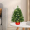 2ft Pre-Lit Artificial Christmas Tree, Majestic Fir with Small Lights and Cloth Bag Base, Ideal for Home, Office, and Party Decoration