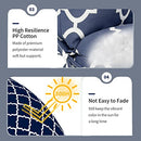 DYTXIII Set of 2 Outdoor High Back Chair Cushions 44"x 22",Water Repellent Rocking Chair Cushions Replacement, Seat/Back Chair Cushions for Patio,Porch,Balcony and Indoor - Geomentry Navy