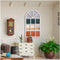 glitzhome Window Frame Wall décor Rustic Arch Wooden Window Pane Country Farmhouse Decorations 36" H x 20" L