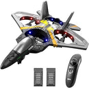 Remote Control Plane 2.4Ghz Foam RC Airplanes Helicopter Quadcopter for Adults Kids, Spinning Drone, Gravity Sensing,Stunt Roll, Cool Light, 2 Battery, Gifts for Kids Boys