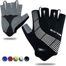 Souke Sports Cycling Bike Gloves Padded Half Finger Bicycle Gloves Shock-Absorbing Anti-Slip Breathable MTB Road Biking Gloves for Men/Women