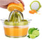 4 in 1Multi-Function Manual Juicer, Citrus Lemon Orange Hand Squeezer Egg Separator with 2 Anti-Slip Reamers, Strainer, Grater and Measuring Cup (13OZ)