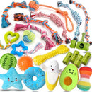 Zeaxuie 20 Pack Luxury Dog Chew Toys for Puppy, Cute Small Dog Toys with Ropes Puppy Chew Toys, Treat Ball and Squeaky Puppy Toys for Teething