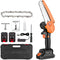 DanYee Mini Chainsaw 6 Inch 【1 Year Warranty】 Cordless Electric Handheld Chainsaw 21v Portable Battery Powered Chain Saws with Safety Lock, (2 batteries and 2 chains 0.7kg) (6 Inch Mini Chainsaw)