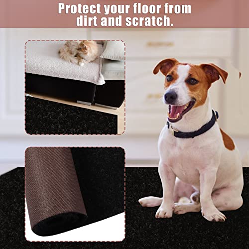 ZGR Runner Rug 2 ft x 6 ft Carpet Runners, Indoor/Outdoor Hallway Kitchen Entryway Bedroom Area Rugs with Natural Non-Slip Rubber Backing, Garage mat, Black, Custom
