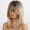 Blonde Wigs Women Long Curly 18 inch Light Blonde Hair Wigs Synthetic Layered Long For White Women Girls With Dark Roots