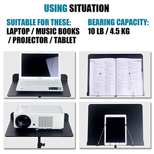 GLEAM Sheet Music Stand - 5 in1 Desktop Book Stand Metal with Carrying Bag Folder and Clamp