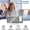 Projection Digital Alarm Clock for Bedroom, Beedove FM Radio Alarm Clock, Dual Alarm Clock with 3 Dimmer,Snooze,Timer,180°Rotatable Ceiling Projection Alarm Clock for Home Decor, Desk, Office, White