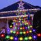 Christmas Lights Outdoor Decorations, 360LED Waterfall Christmas Tree Lights with IP44 Waterproof Plug in,8 Mode Twinkle Festoon Fairy Star String Lights for Indoor Yard Patio Party Wedding(Colourful)