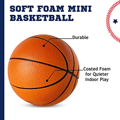 Botabee SKLZ Pro Mini Basketball Hoop - Basketball Hoop for Kids - Indoor Hoop Basketball Set - Safe & Soft Foam - Quiet Bounces Basketball Hoop Ages - 5" Foam Mini Basketball 2 Pack