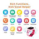 Fitonme Children's Smartwatch with 2 Cameras - SOS Two-Way Call HD Music Player 7 Puzzle Games 1.54 Touchscreen Smartwatch for Children 3-12 Years Boys Girls Children Students Birthday