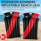 [2PCS] BOOC Essendon Bombers AFL Inflatable Beach Lilo - Large (97.5 x 164.3cm), Official Team Design, Durable PVC Material, Suitable for Relaxing at The Beach or Pool