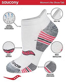 Saucony Women's Performance Heel Tab Athletic (8 & 16 Pairs) Running Socks, Grey Fashion Pairs), Small-Medium US