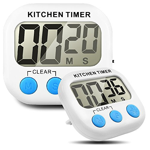 Kitchen Timer, Senhai Count up/Down Large LCD Display Electronical Memory Timer