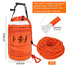 Zixar Water Rescue Throw Bag with 70 Feet of Rope in 3/10 Inch Tensile Strength Rated to 1844lbs, Throwable Device for Kayaking and Rafting, Safety Equipment for Raft and Boat